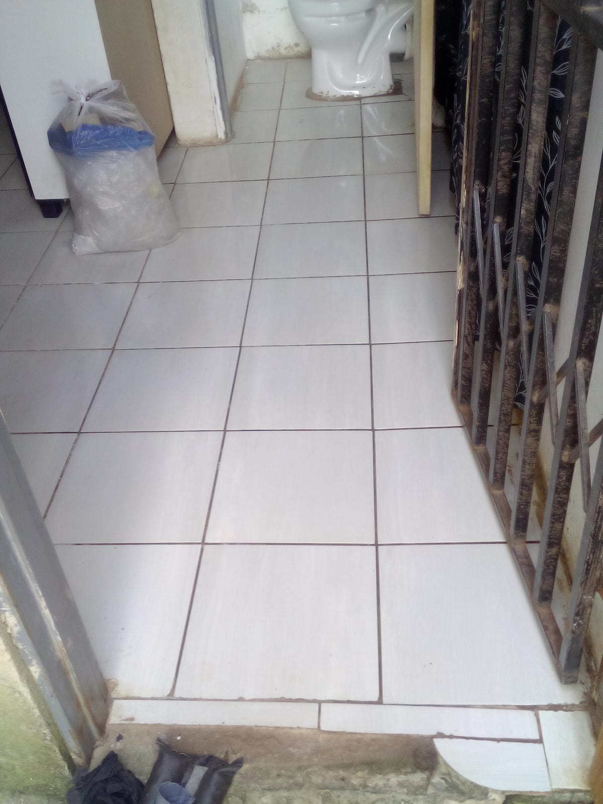 Tiled bathroom interior